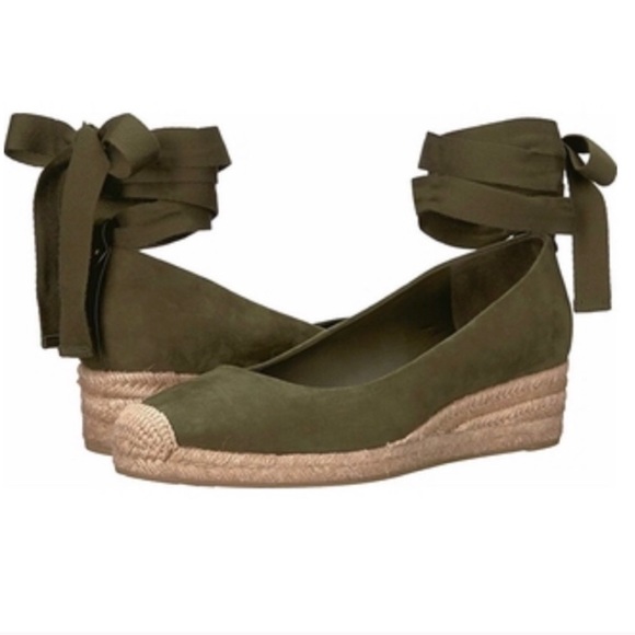 Tory Burch Shoes - Tory Burch green suede lace up sandals